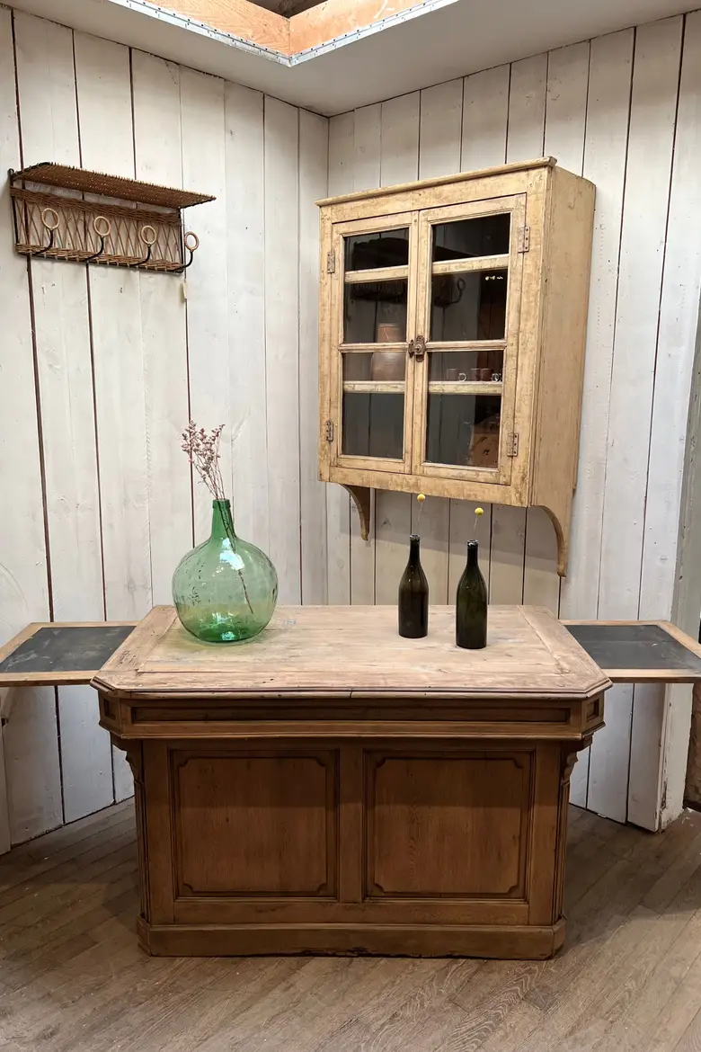 Comptoir / bureau en chêne Début XXème