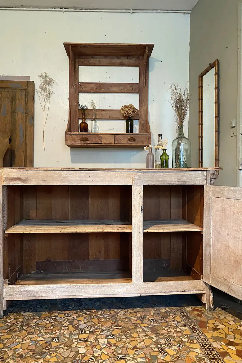 Comptoir de bistrot en chêne Début XXème