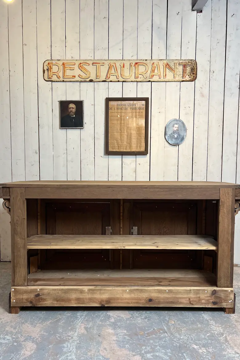 Comptoir en chêne fin XIXeme