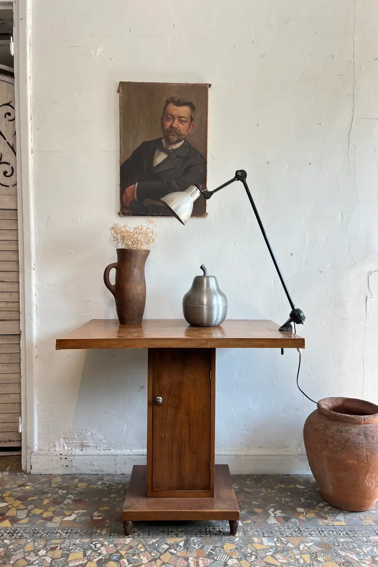 Console Art déco en noyer – années 30