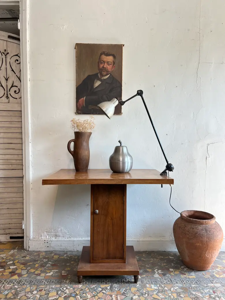Console Art déco en noyer – années 30