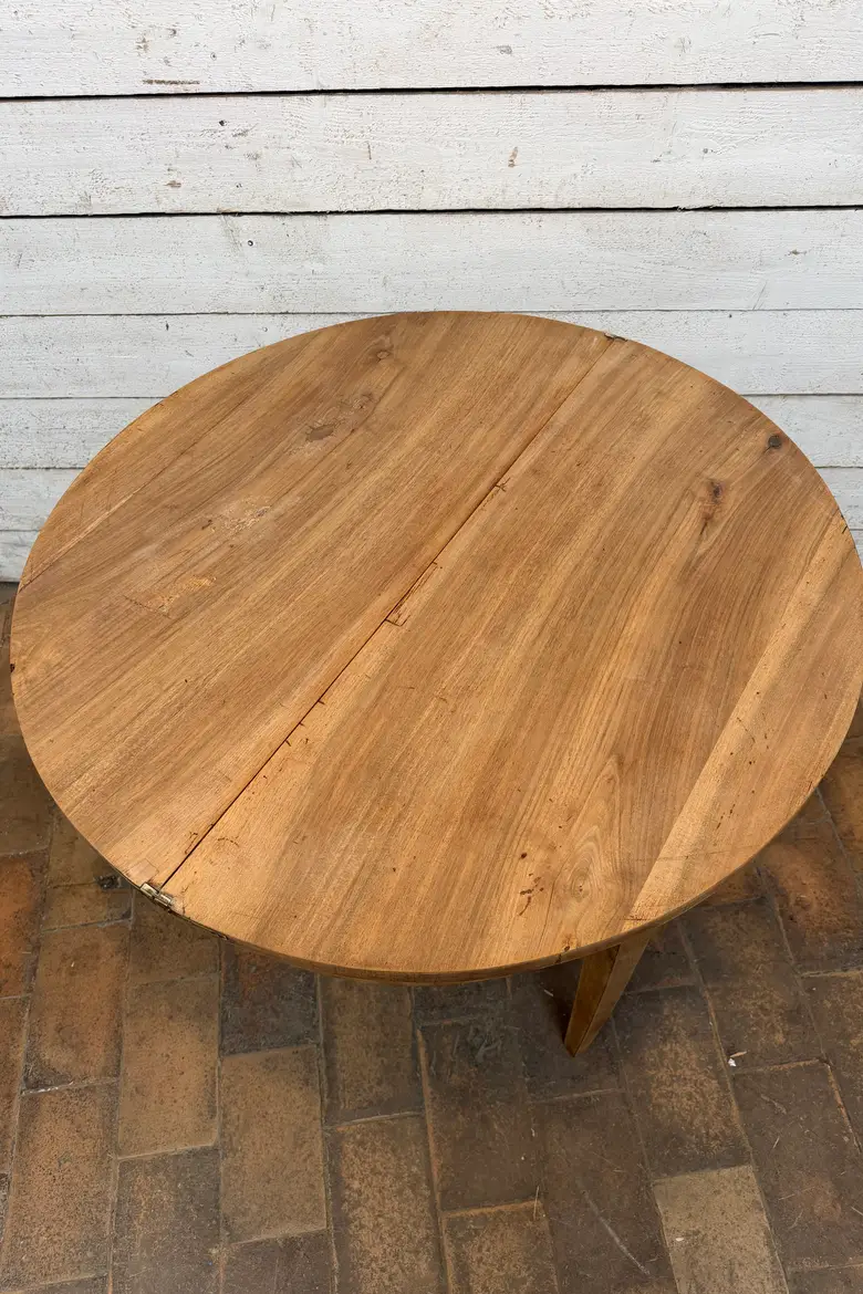 Console demi-lune en merisier