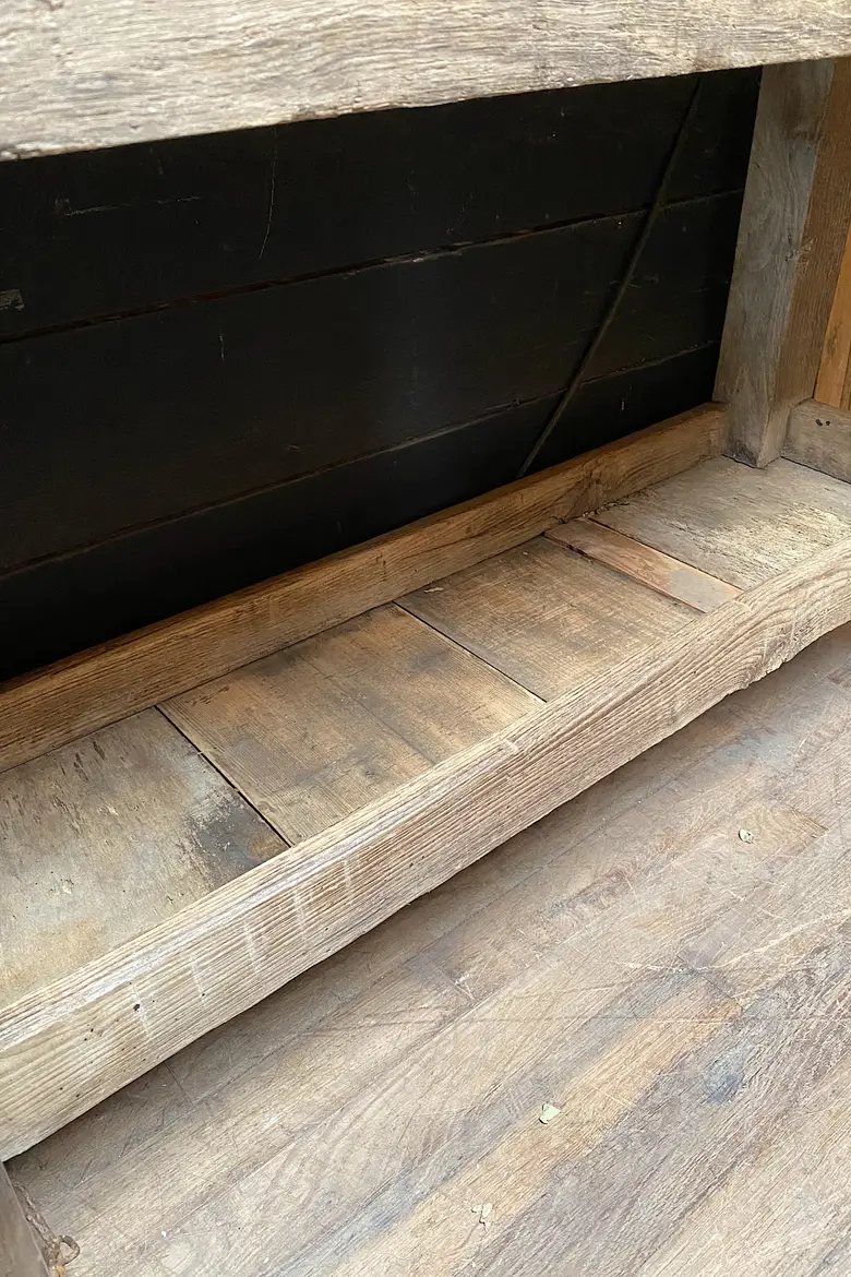 Console primitive en bois Début XXème