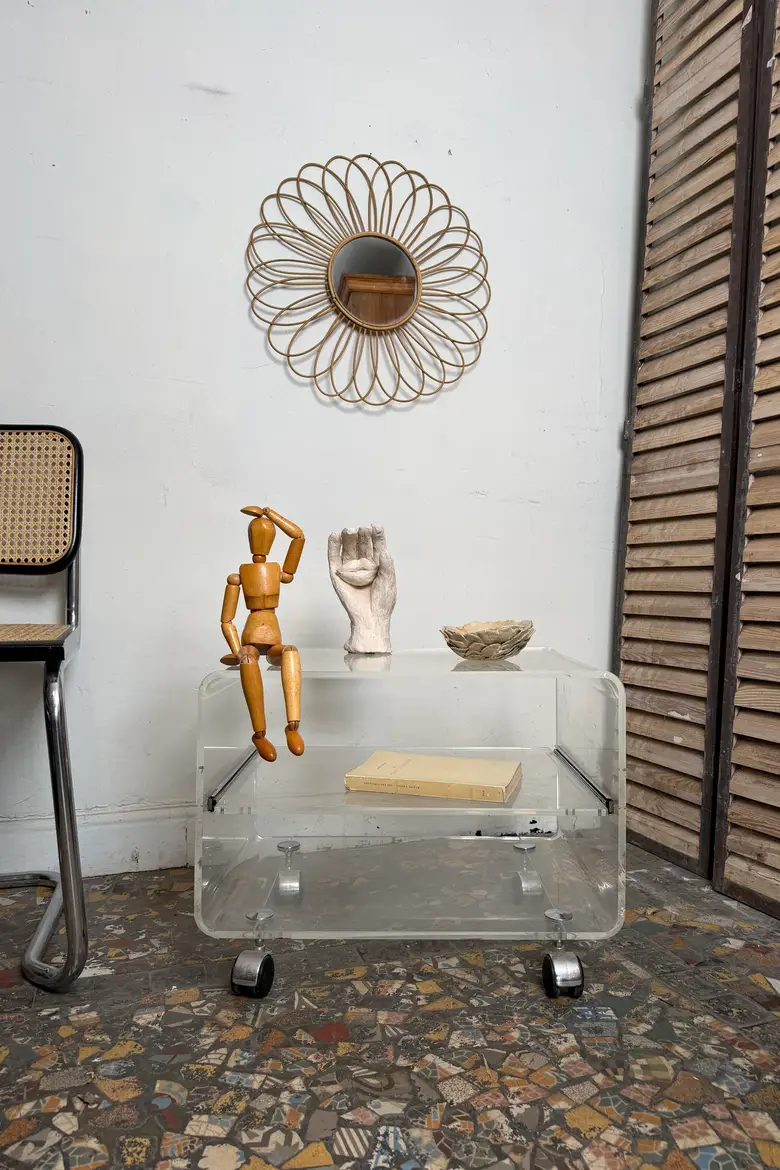 Desserte vintage en plexiglas – Années 70/80