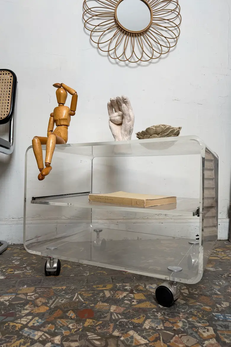 Desserte vintage en plexiglas – Années 70/80