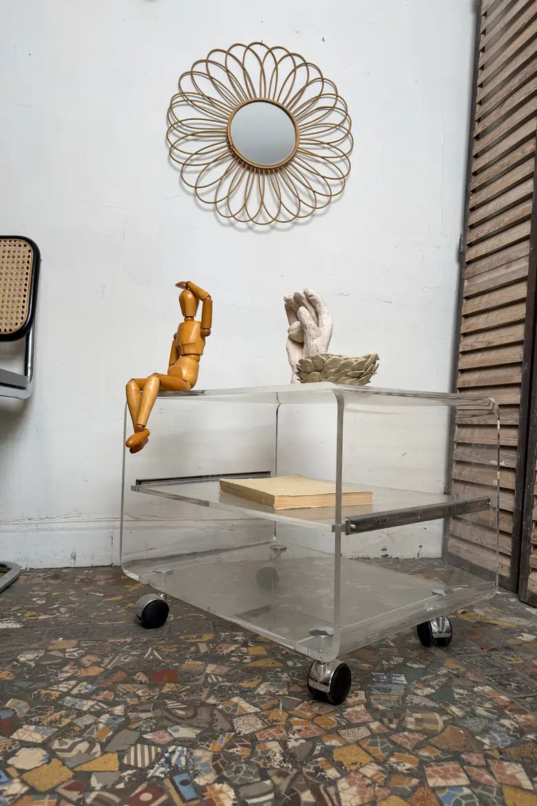 Desserte vintage en plexiglas – Années 70/80