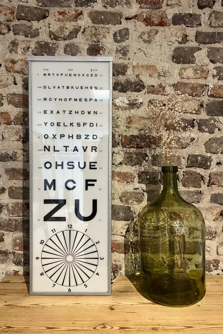 Échelle de Monoyer d’opticien Années 50