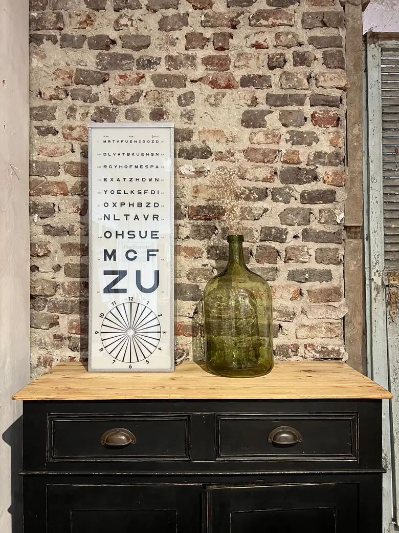 Échelle de Monoyer d’opticien Années 50