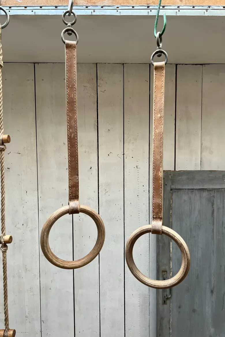 Échelle et anneaux de gymnastique vintage Début XXème