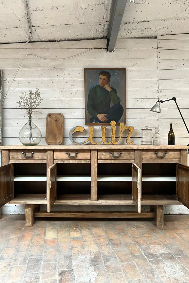 Enfilade scandinave en orme des années 60