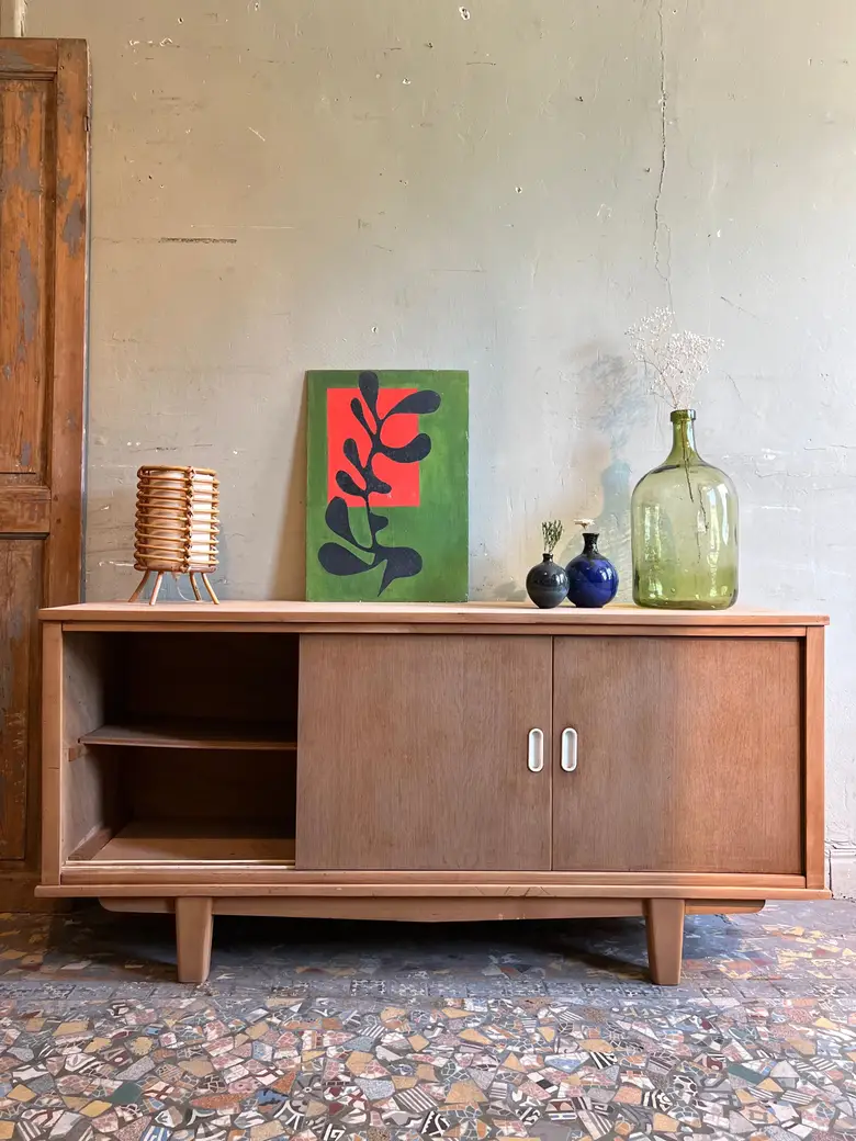 Enfilade vintage en chêne Années 60