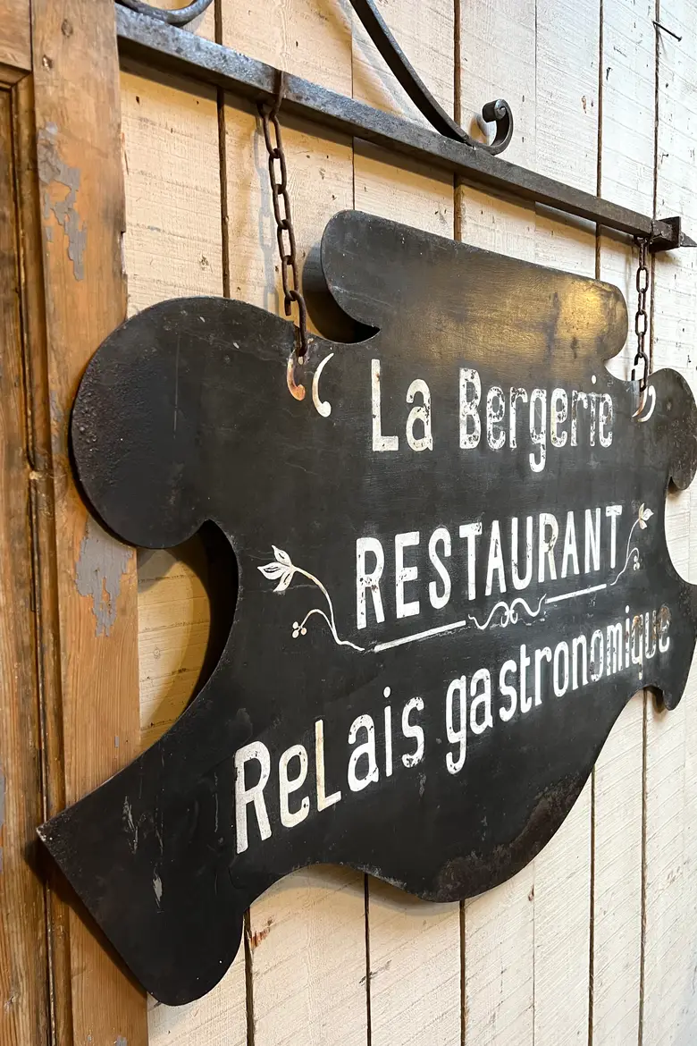 Enseigne de restaurant double face Début XXème
