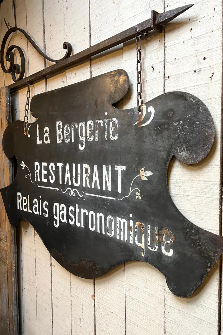 Enseigne de restaurant double face Début XXème