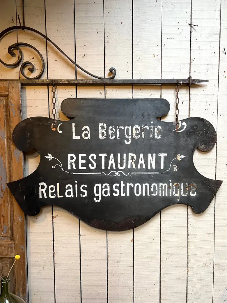 Enseigne de restaurant double face Début XXème