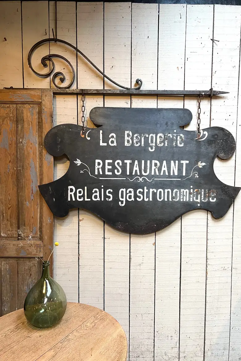 Enseigne de restaurant double face Début XXème