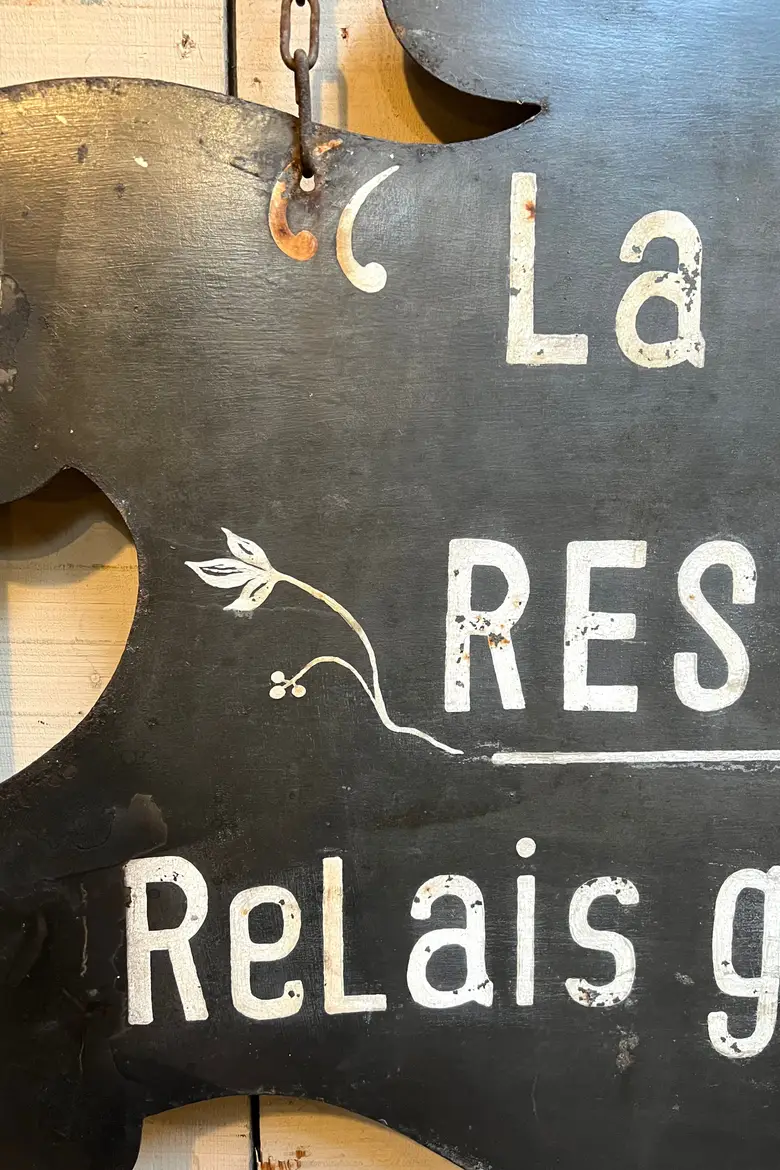 Enseigne de restaurant double face Début XXème