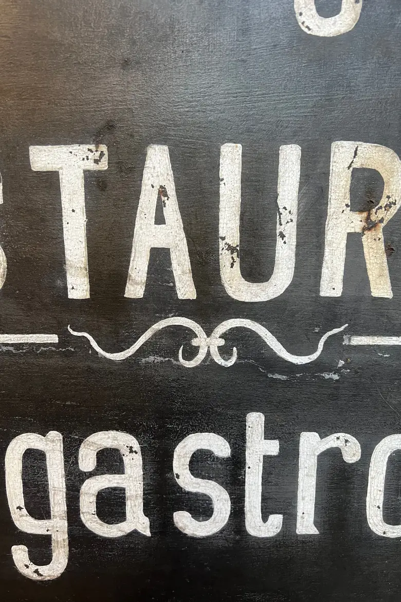Enseigne de restaurant double face Début XXème