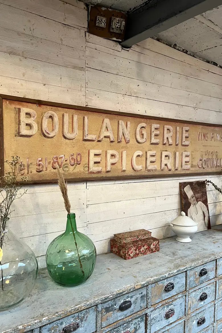 Enseigne en bois Boulangerie Epicerie Début XXème