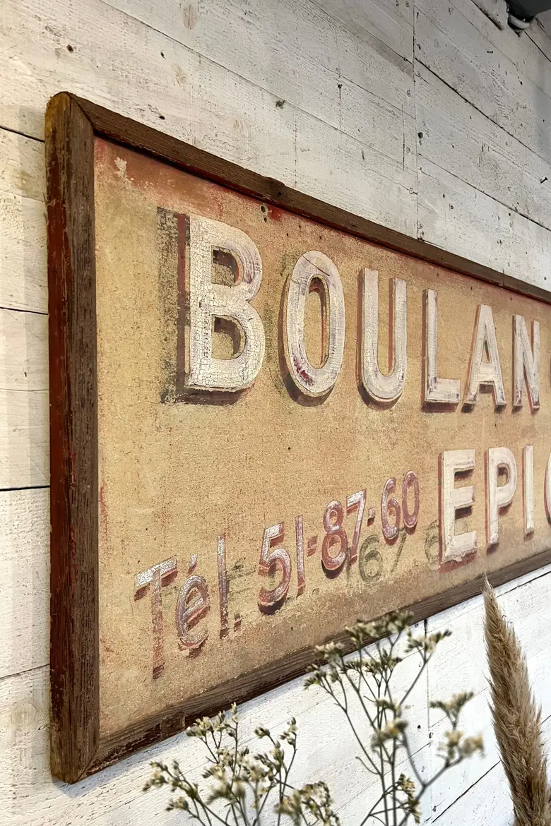 Enseigne en bois Boulangerie Epicerie Début XXème
