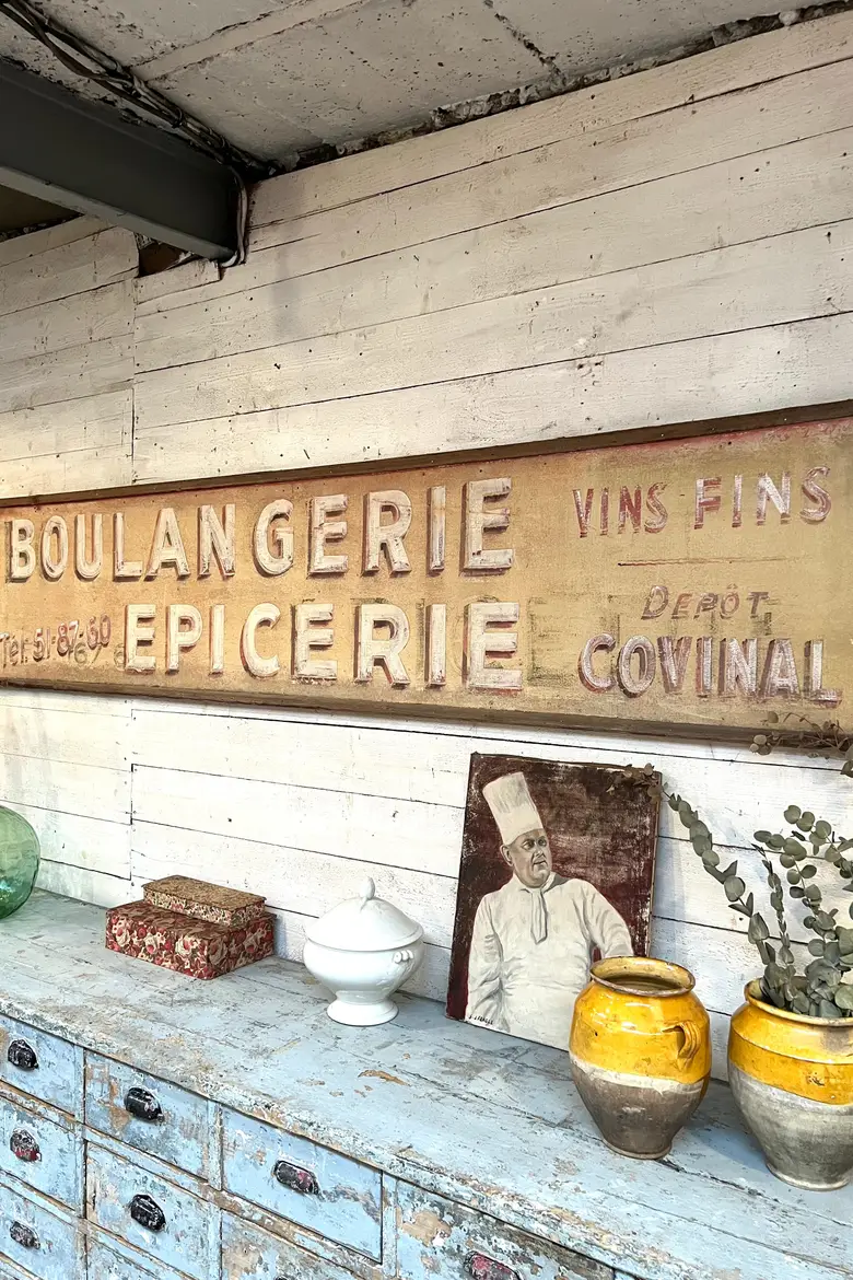 Enseigne en bois Boulangerie Epicerie Début XXème
