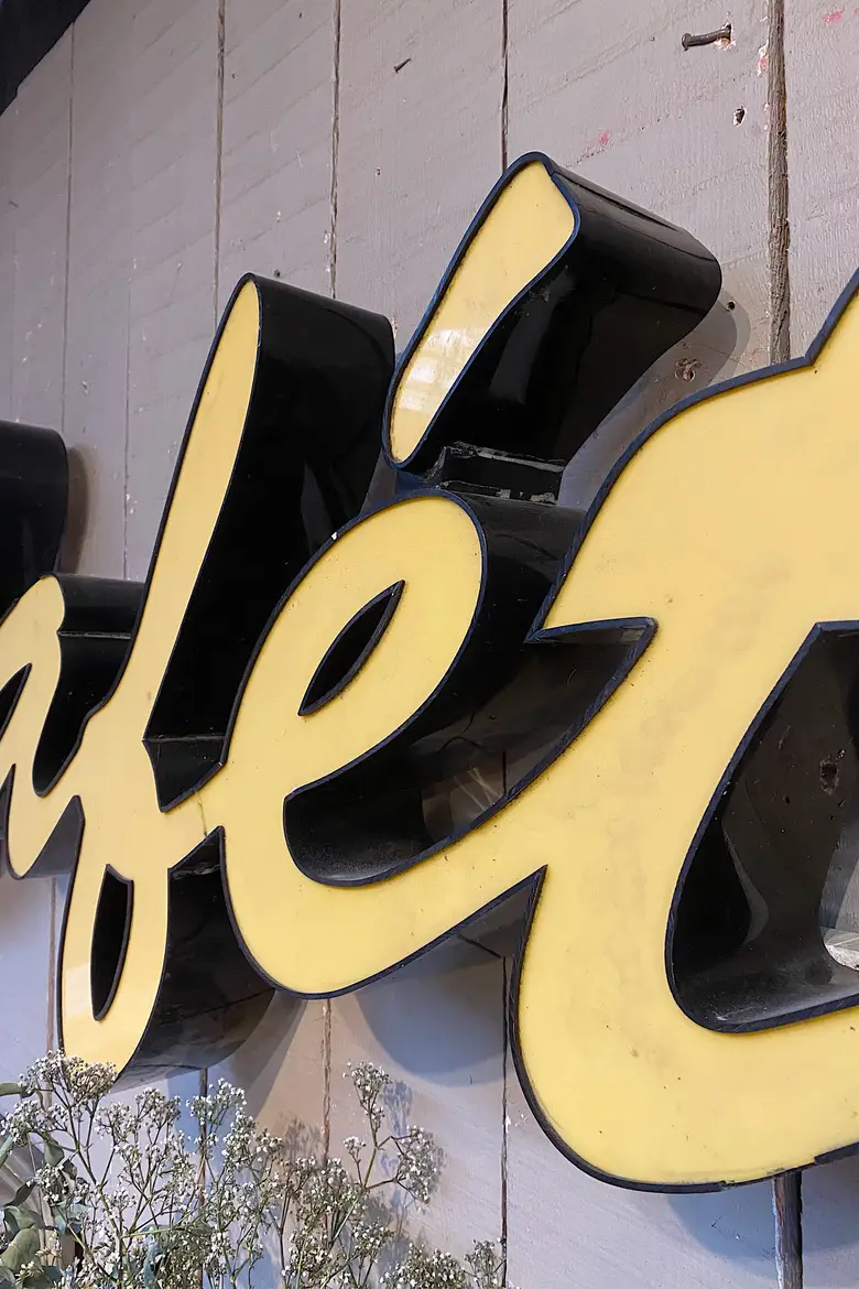 Enseigne vintage de magasin Années 60