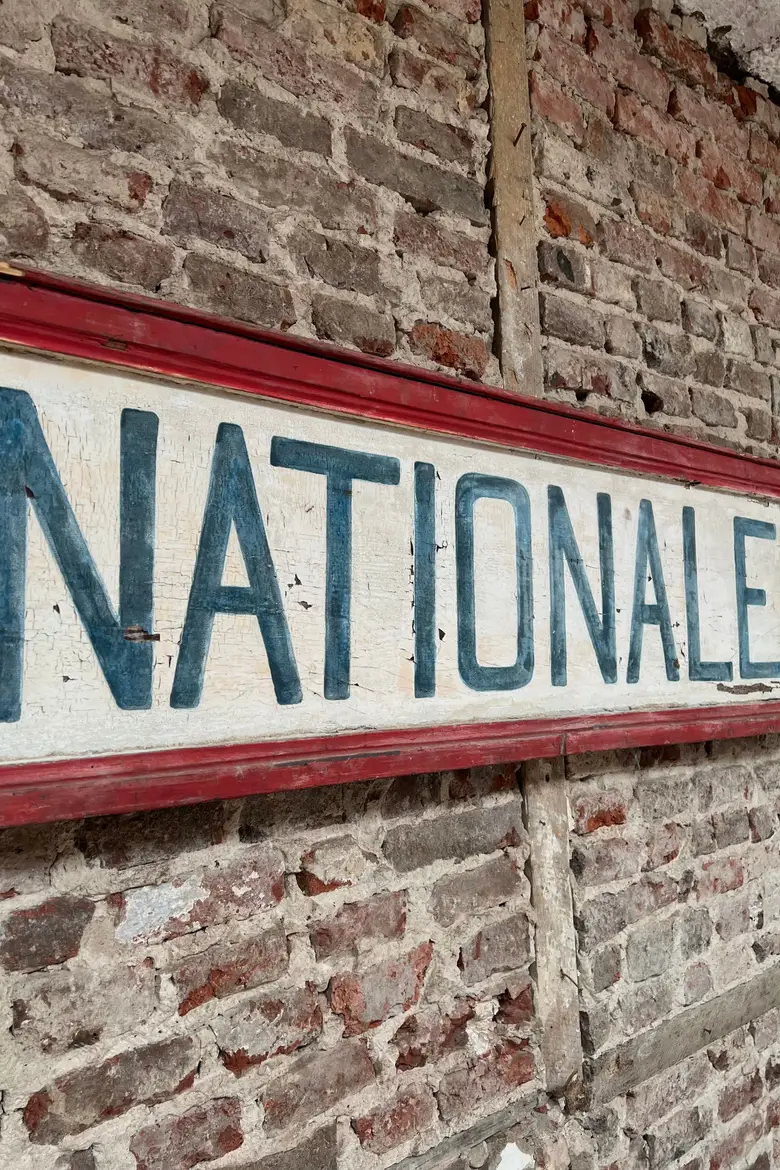 Enseigne vintage en bois Année 50