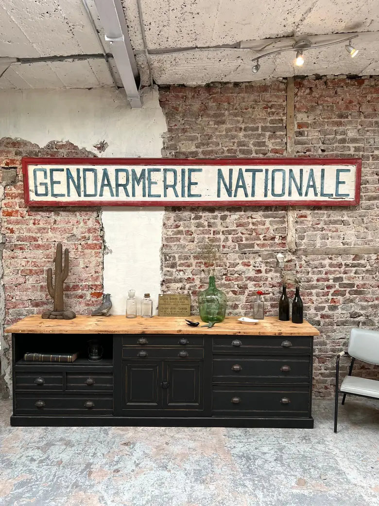 Enseigne vintage en bois Année 50