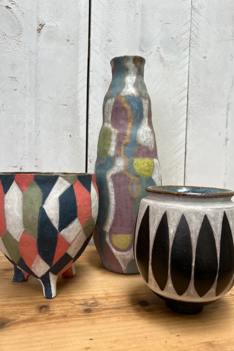 Ensemble de 3 vases scandinaves vintage