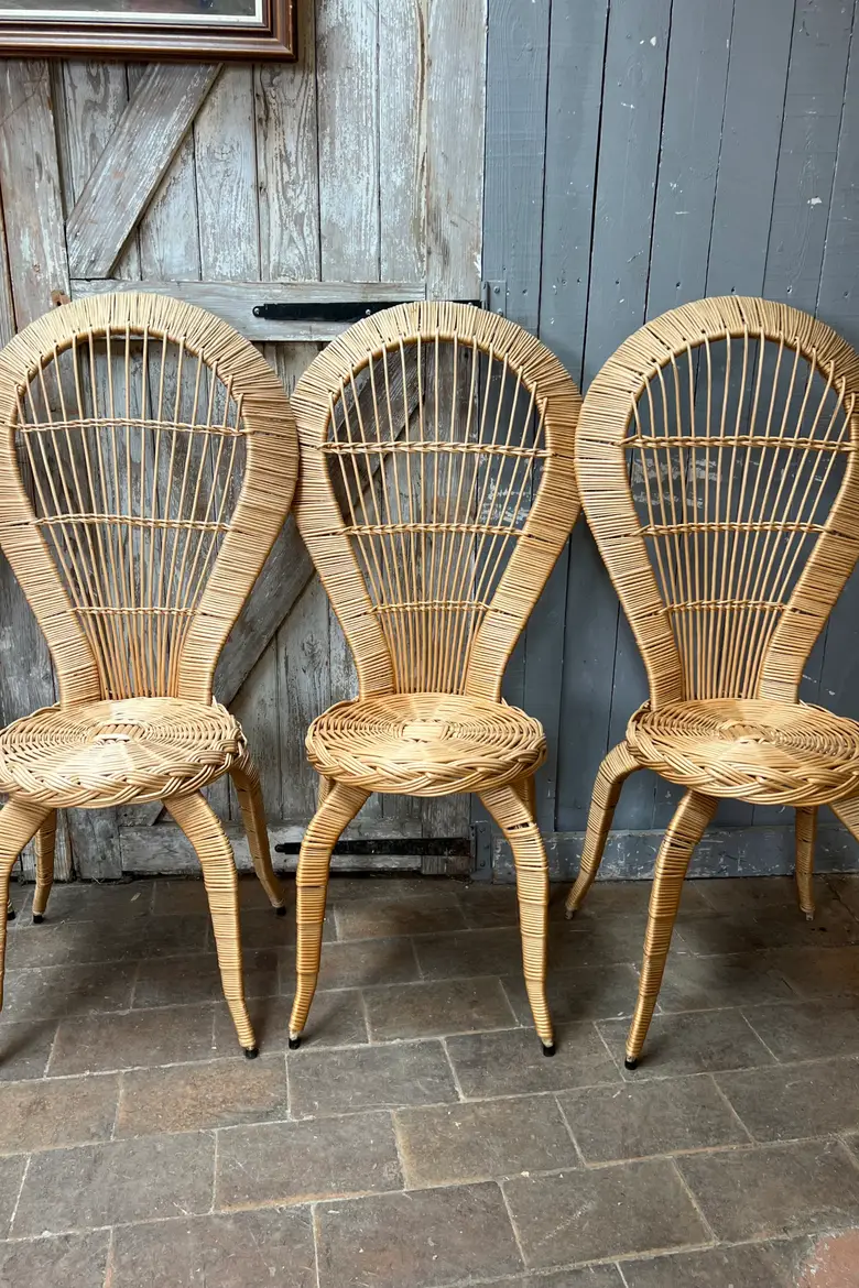 Ensemble de 6 chaises en osier