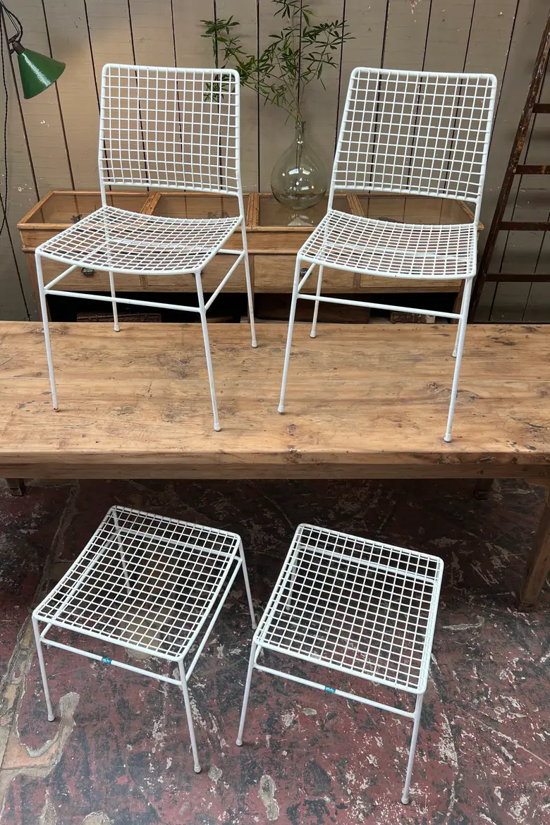 Ensemble de chaises et tabourets 1960
