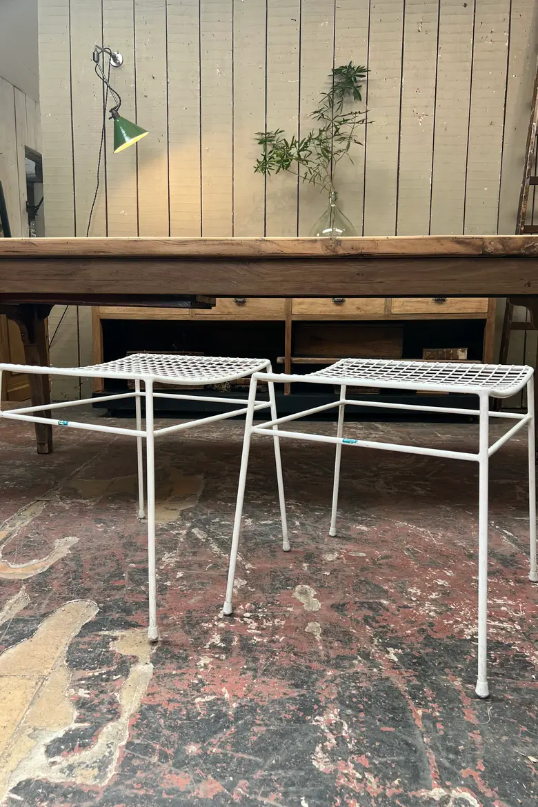 Ensemble de chaises et tabourets 1960