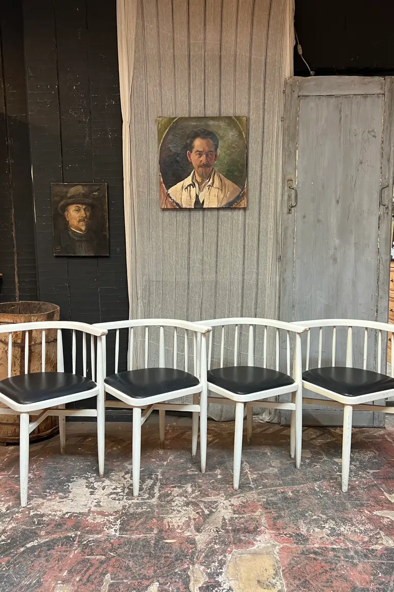 Ensemble table et 4 chaises vintage Thonet 1960