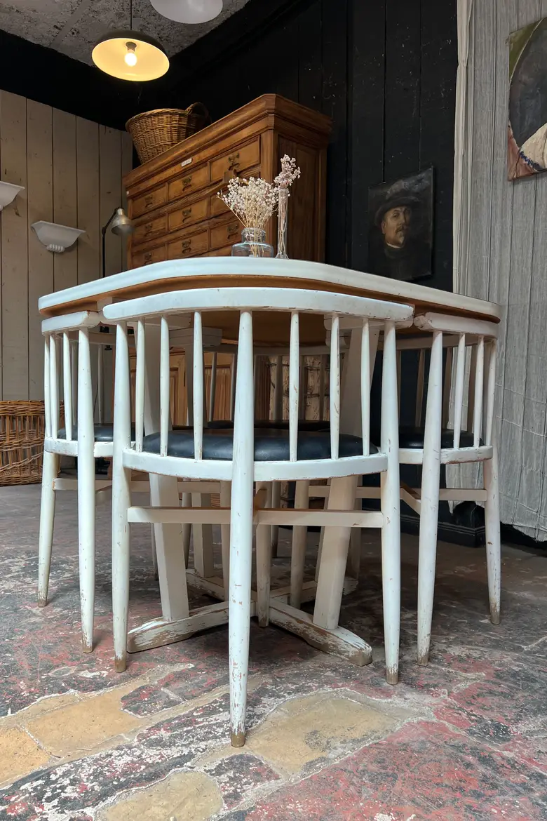 Ensemble table et 4 chaises vintage Thonet 1960