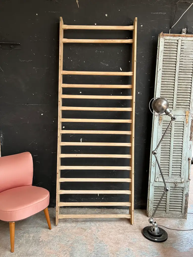 Espalier de gymnastique vintage en hêtre Années 50