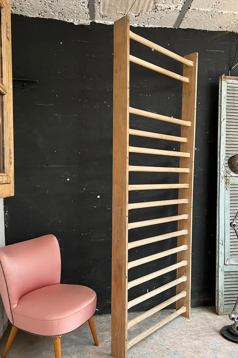 Espalier de gymnastique vintage en hêtre Années 50