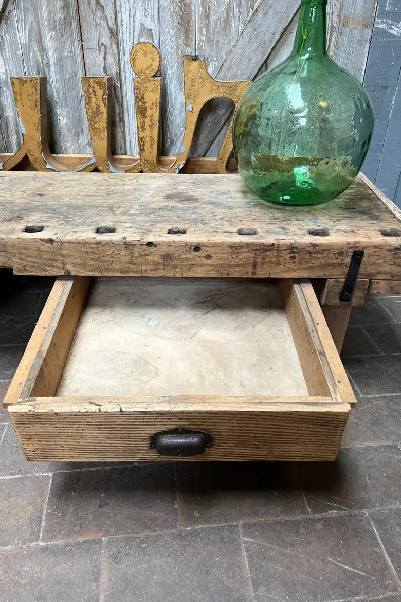 Établi bas en bois Début XXème