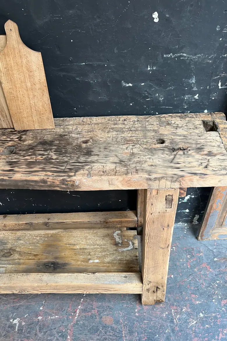 Établi / console brutaliste Début XXème