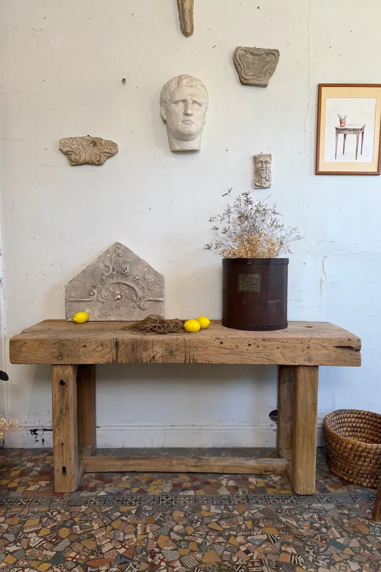 Établi console en frêne