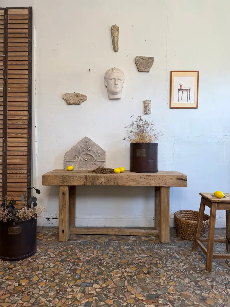 Établi console en frêne