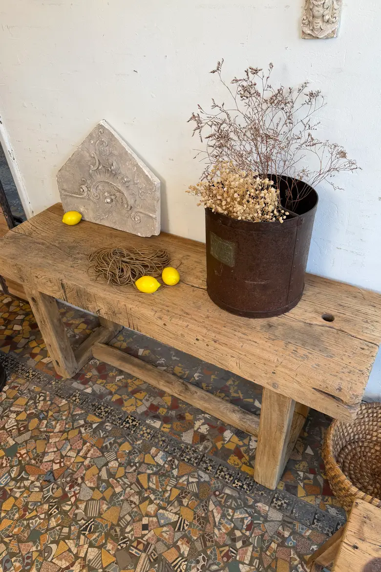 Établi console en frêne