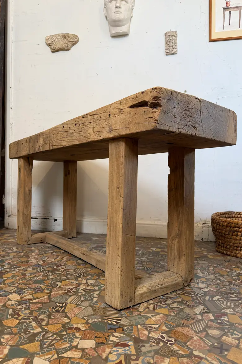 Établi console en frêne