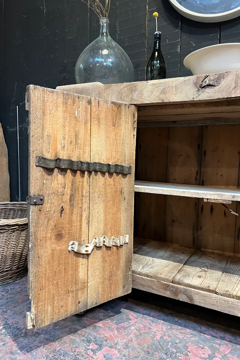 Établi d’atelier en bois brut Début XXème