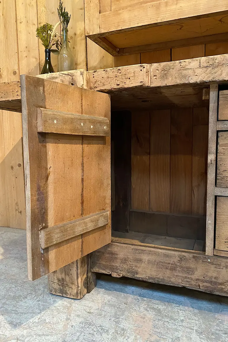 Établi d’atelier en bois Début XXème