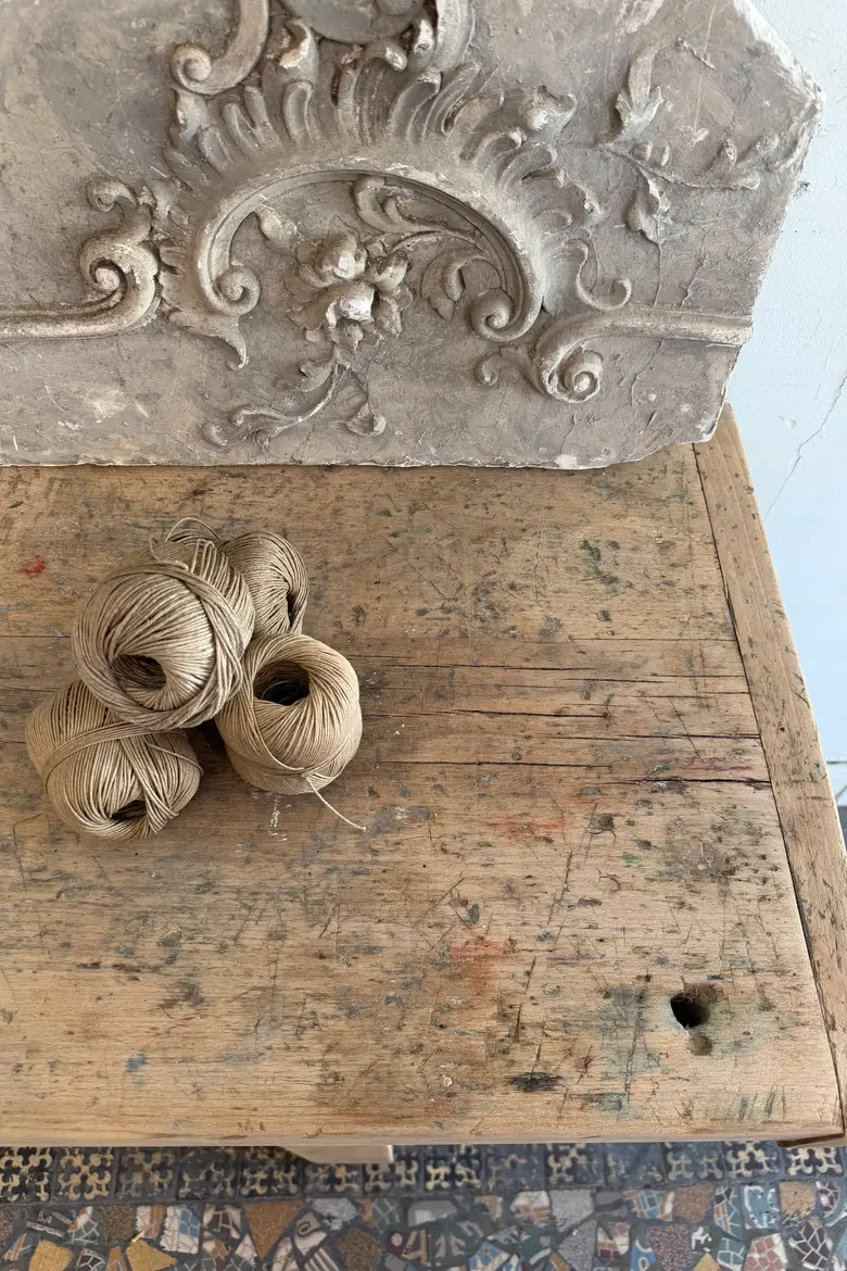 Établi d’atelier en hêtre