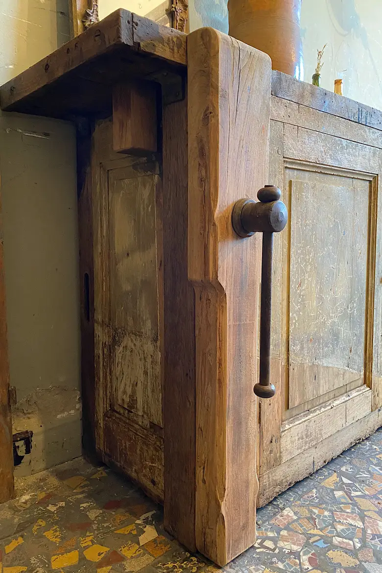 Établi d’atelier patiné Début XXème