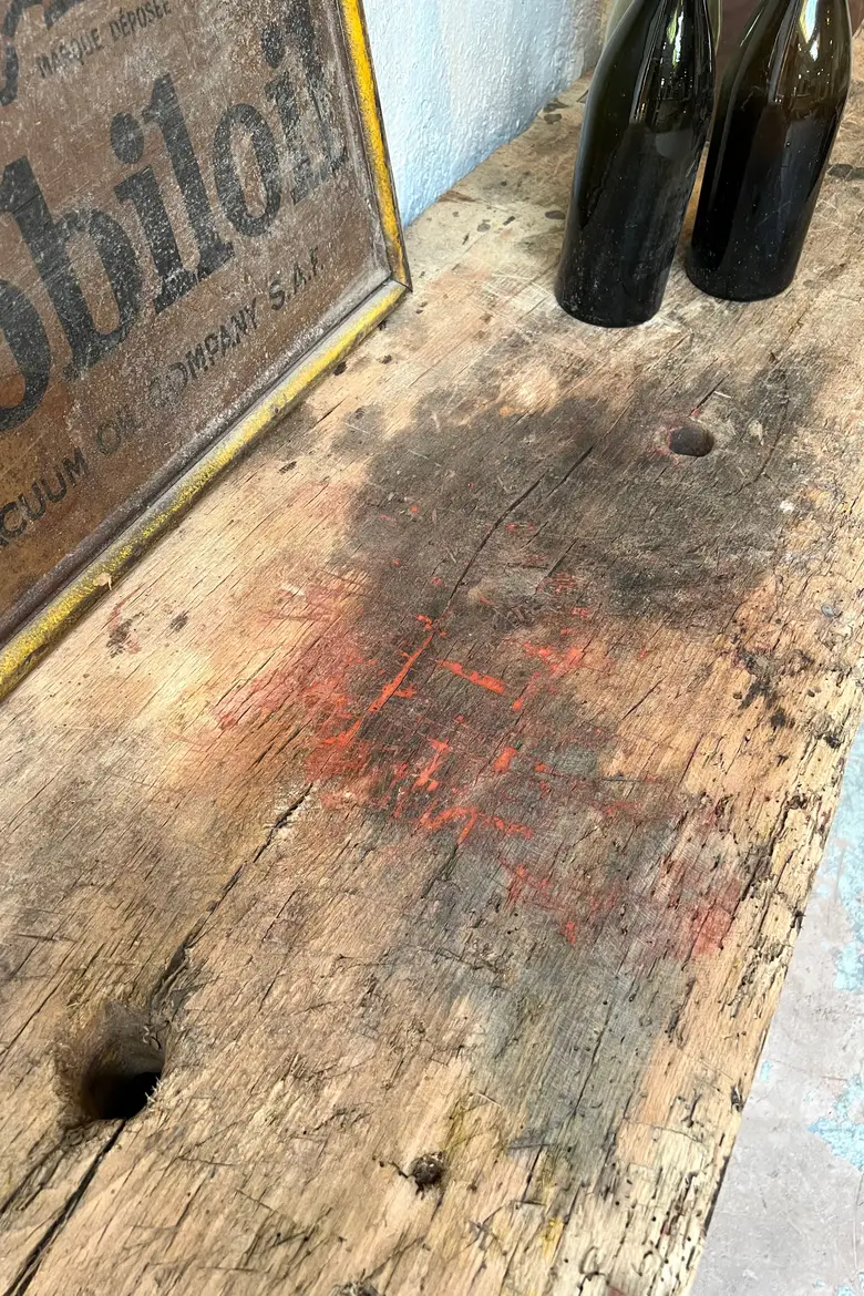 Établi d’atelier patiné Début XXème