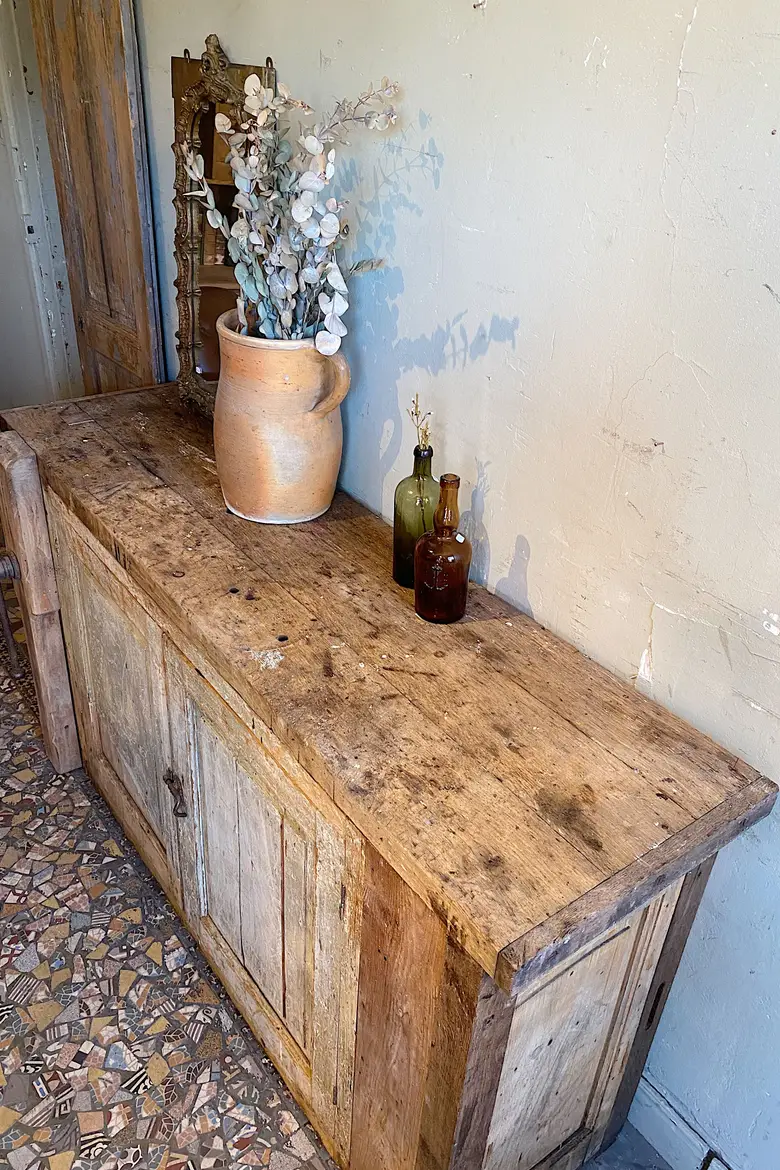 Établi d’atelier patiné Début XXème