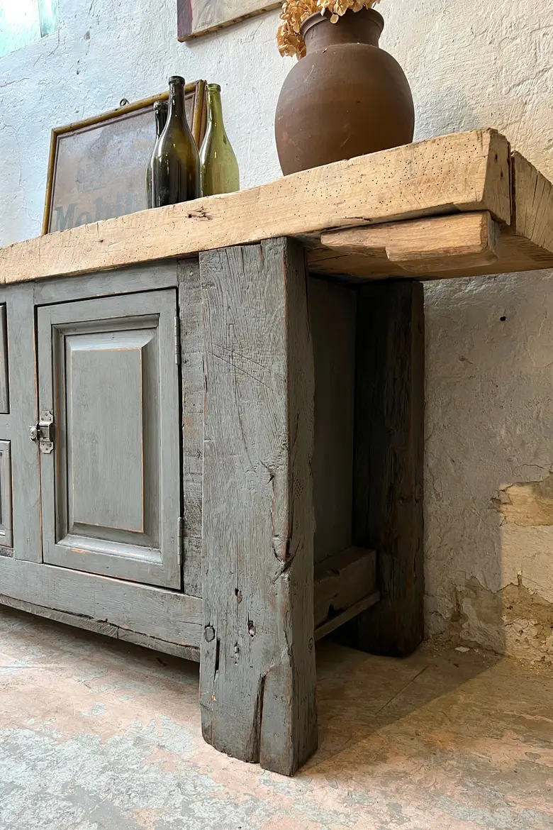 Établi d’atelier patiné Début XXème