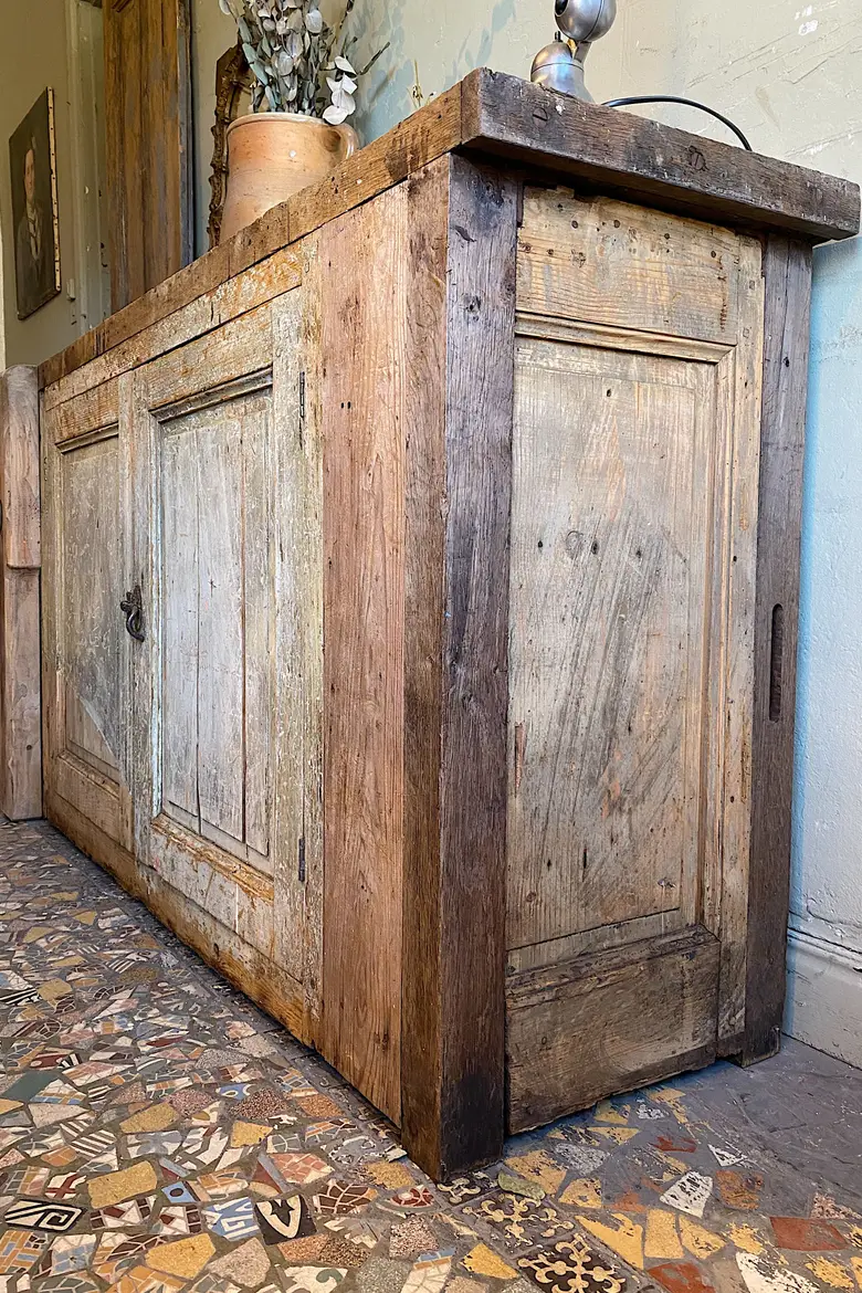 Établi d’atelier patiné Début XXème