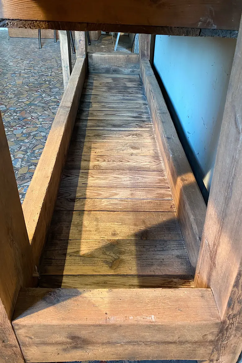 Établi de menuisier en bois brut Début XXème